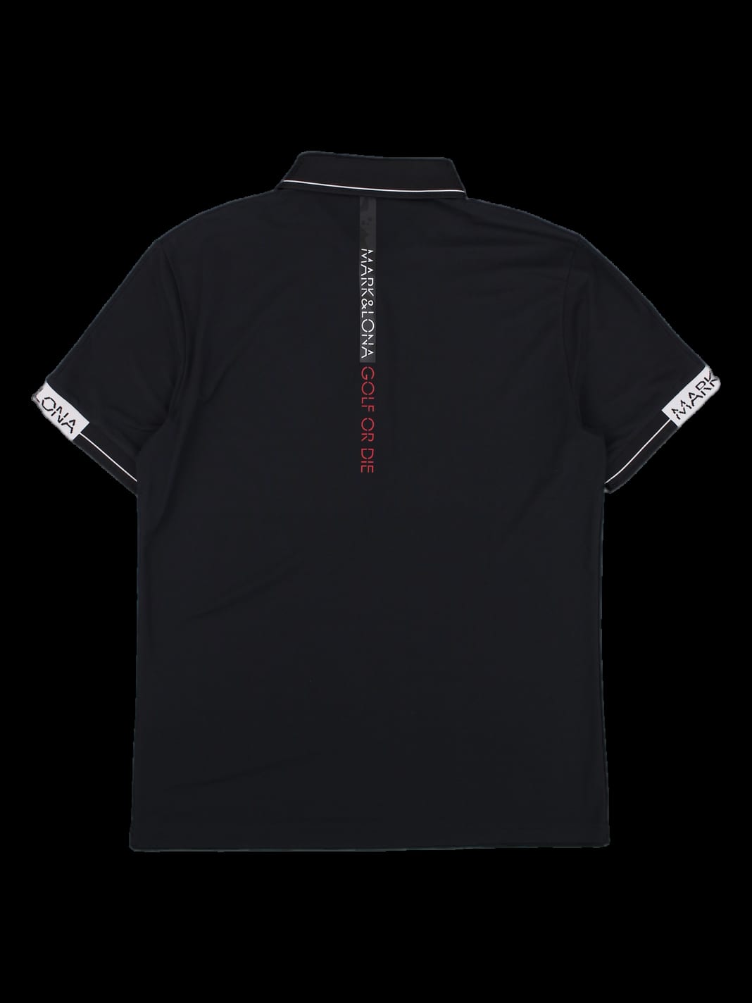 블랙 배색 카라 반팔 티셔츠