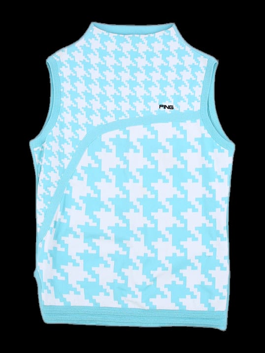 민트 하운드투스 패턴 니트 베스트