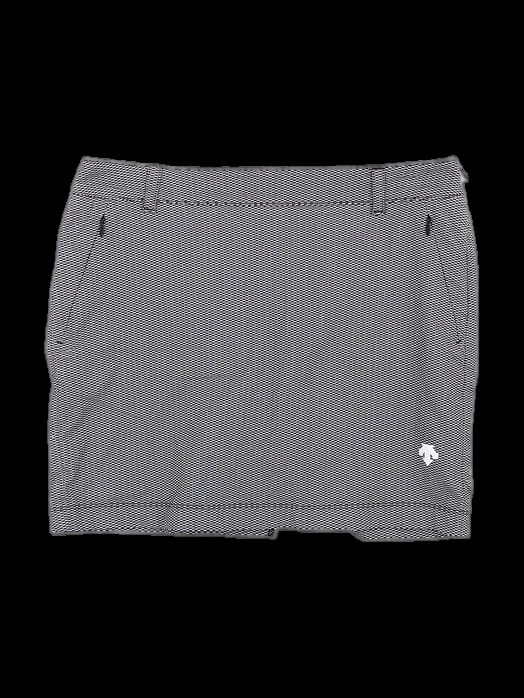 블랙 잔체크 패턴 H라인 숏 스커트