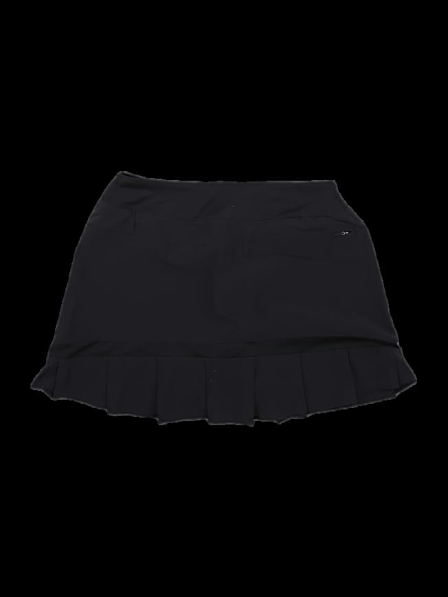 블랙 플리츠 헴 스커트
