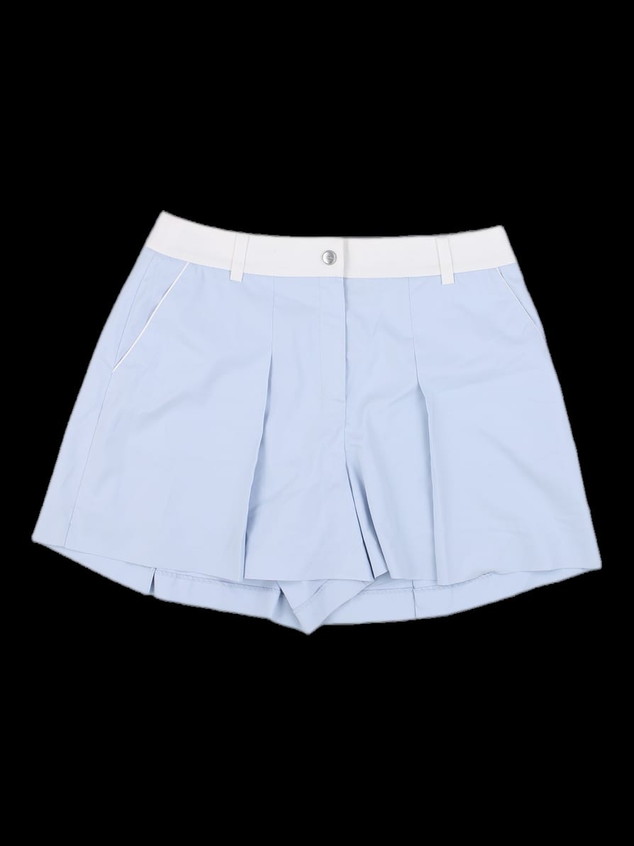 스카이블루 플리츠 큐롯 팬츠