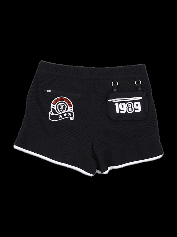 블랙 메쉬 배색 반바지