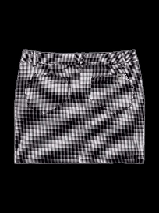 블랙 앤 화이트 깅엄 체크 미니 스커트