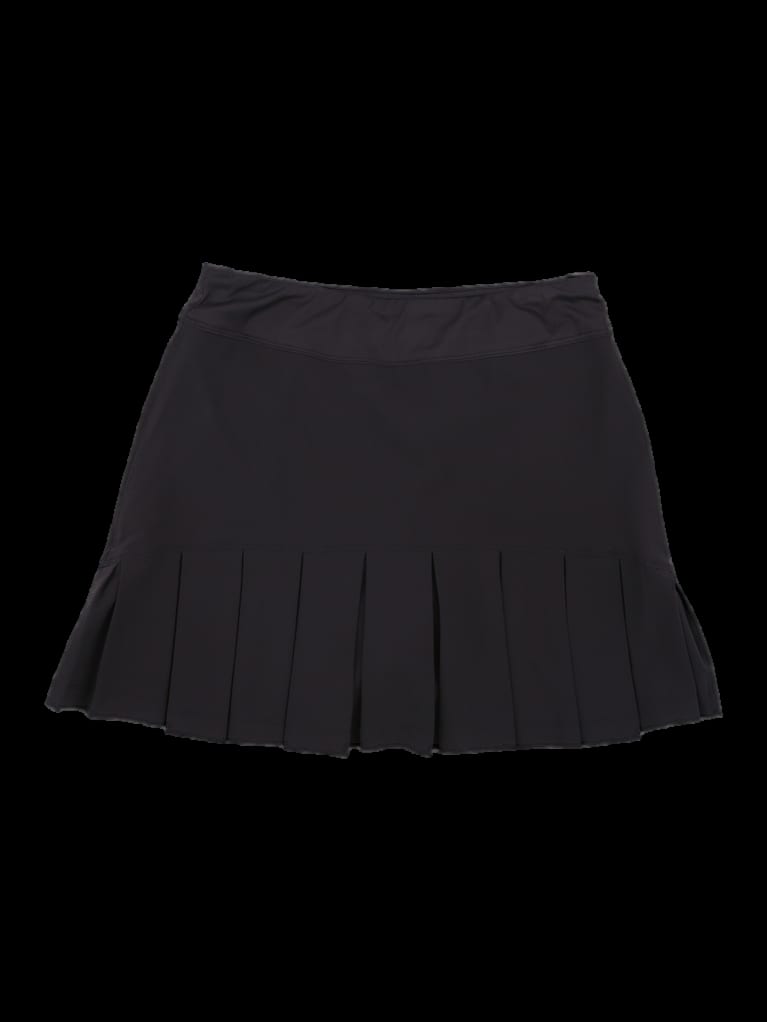 블랙 플리츠 믹스 스커트