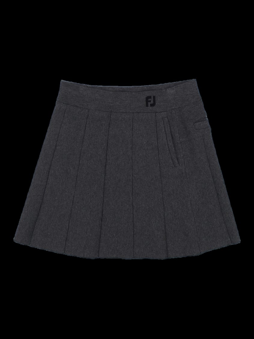 다크 그레이 플리츠 미니 스커트