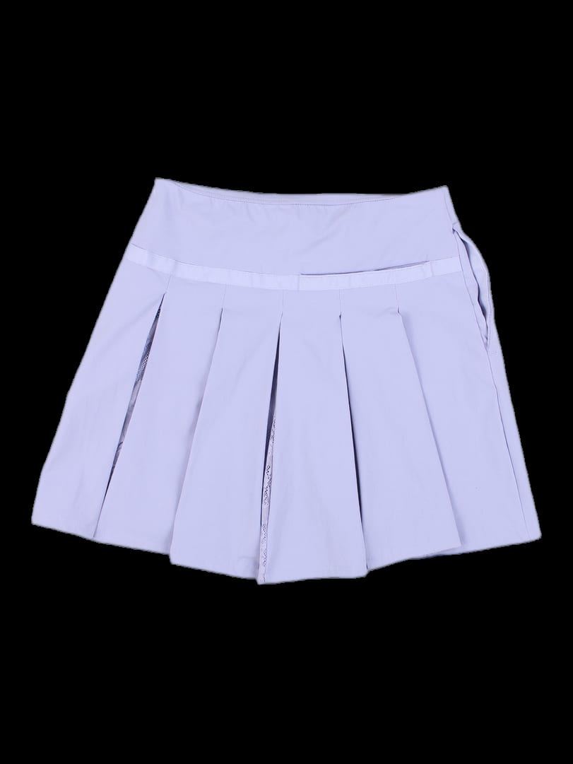 연보라 플리츠 스커트