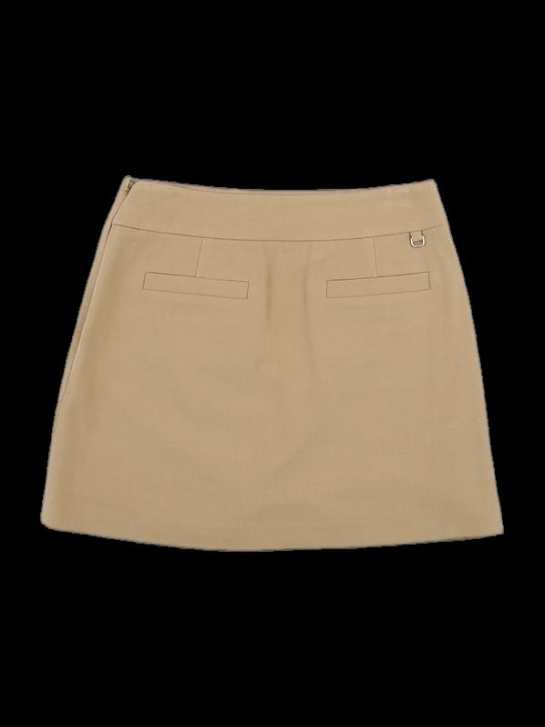 베이지 무지 플리츠 스커트