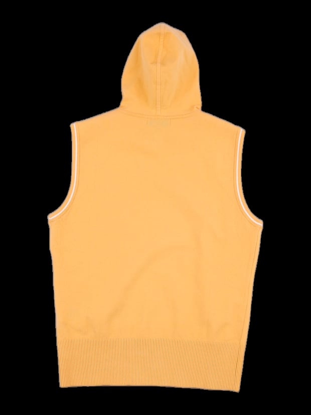 옐로우 후디드 sleeveless 니트 베스트