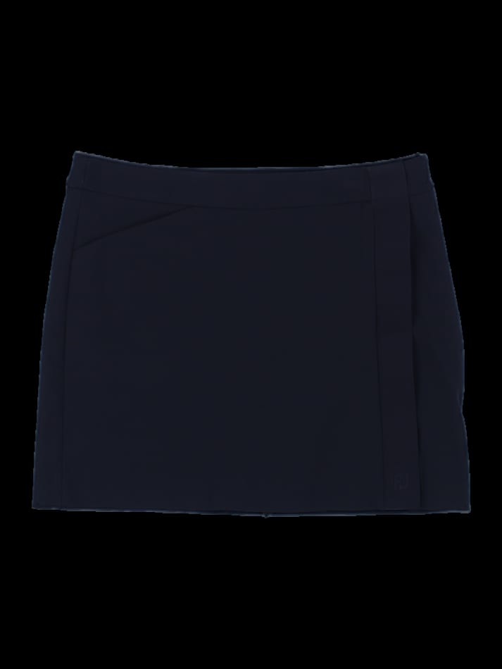 블랙 솔리드 미니 스커트