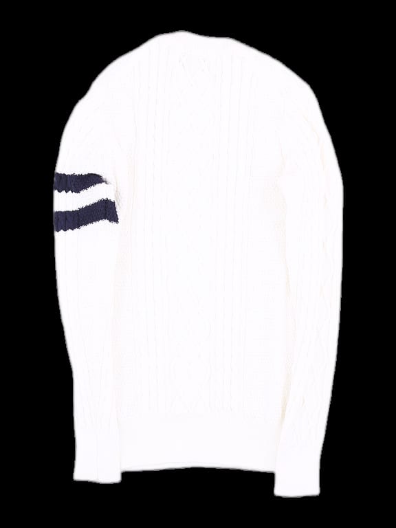 화이트 꽈배기 니트