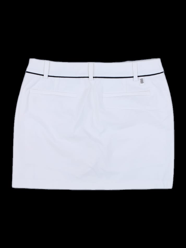 화이트 언밸런스 플리츠 믹스 미니 스커트