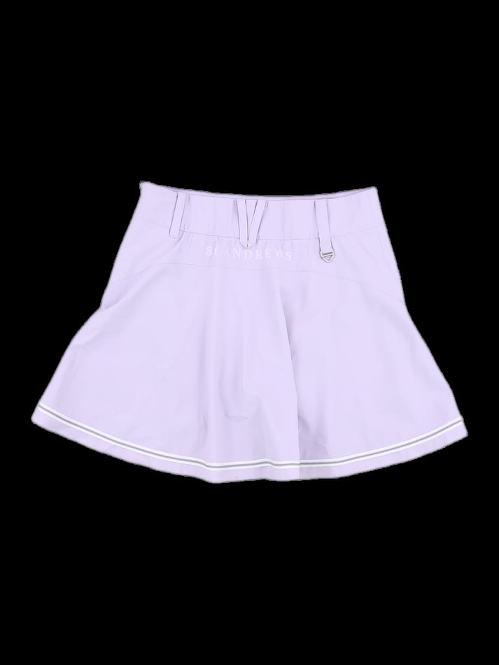 연보라 플리츠 믹스 스커트
