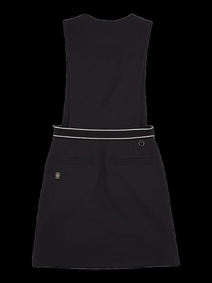 블랙 민소매 배색 포인트 원피스