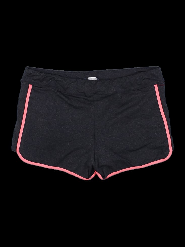블랙 네온 핑크 배색 돌핀 반바지