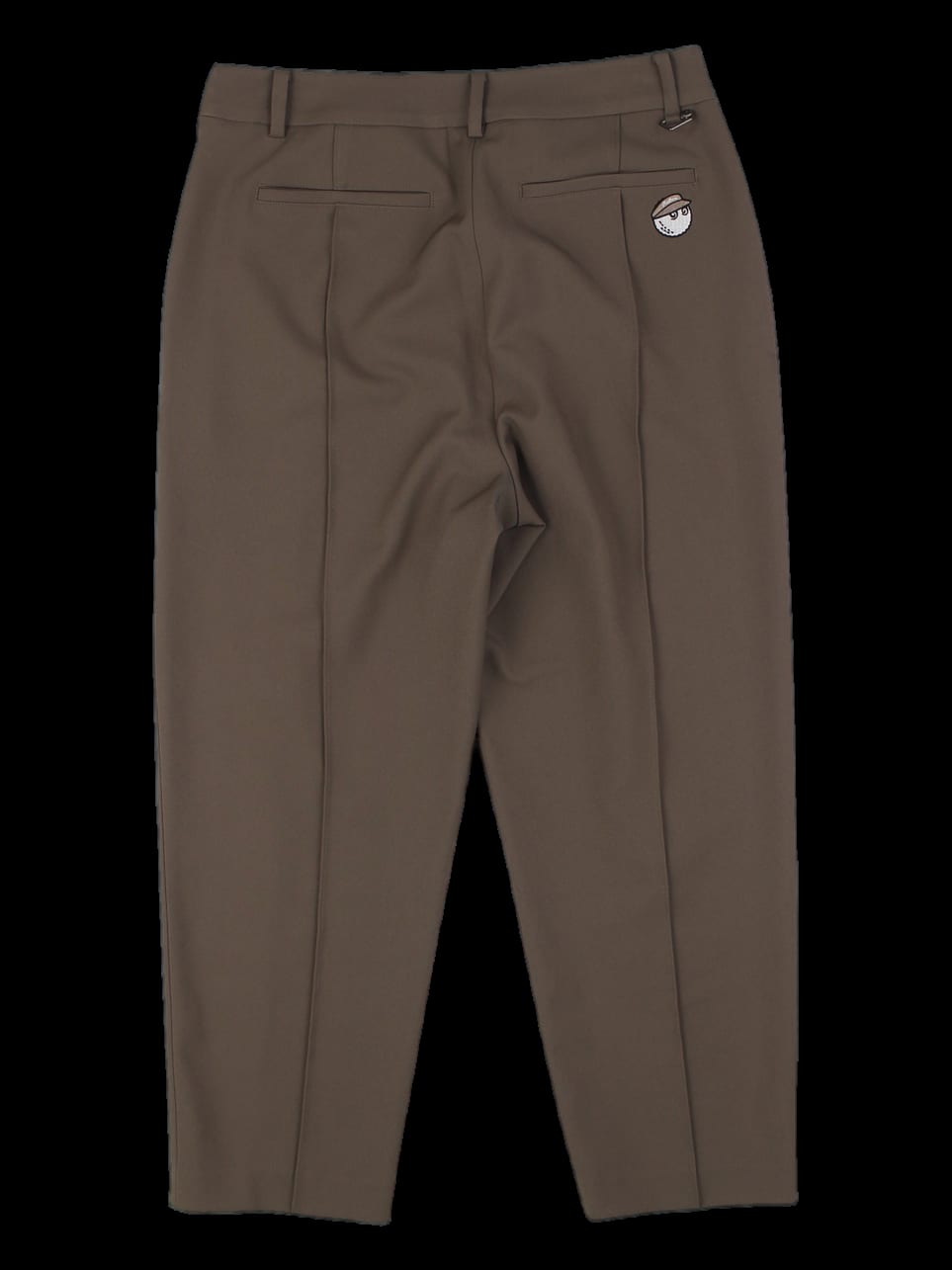 카키 스트레이트 핏 롱 팬츠