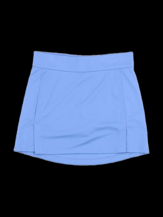 블루 솔리드 미니 스커트