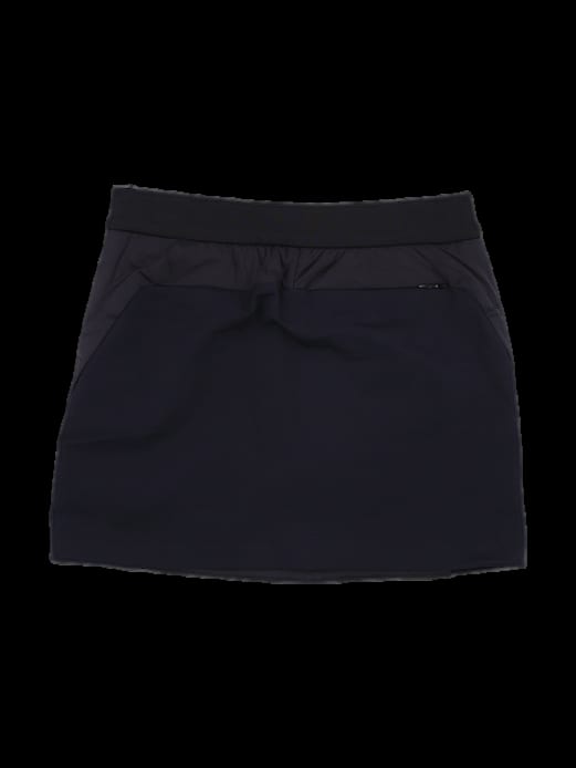 블랙 퀼팅 플리츠 미니 스커트