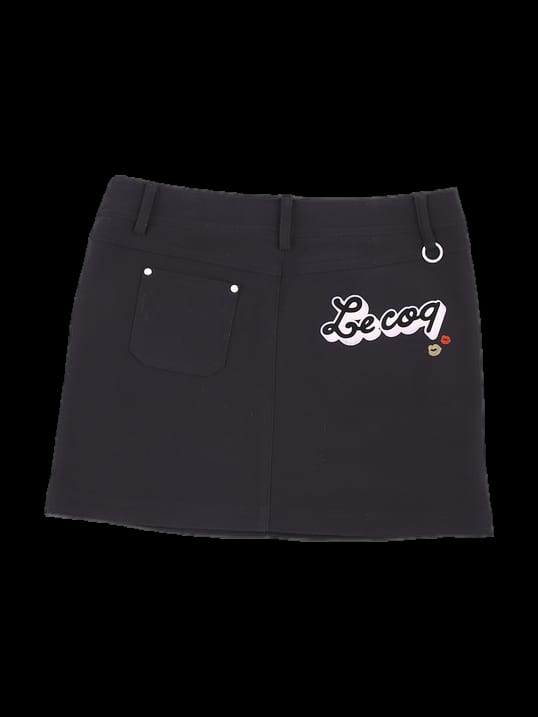 블랙 버튼 포인트 스커트