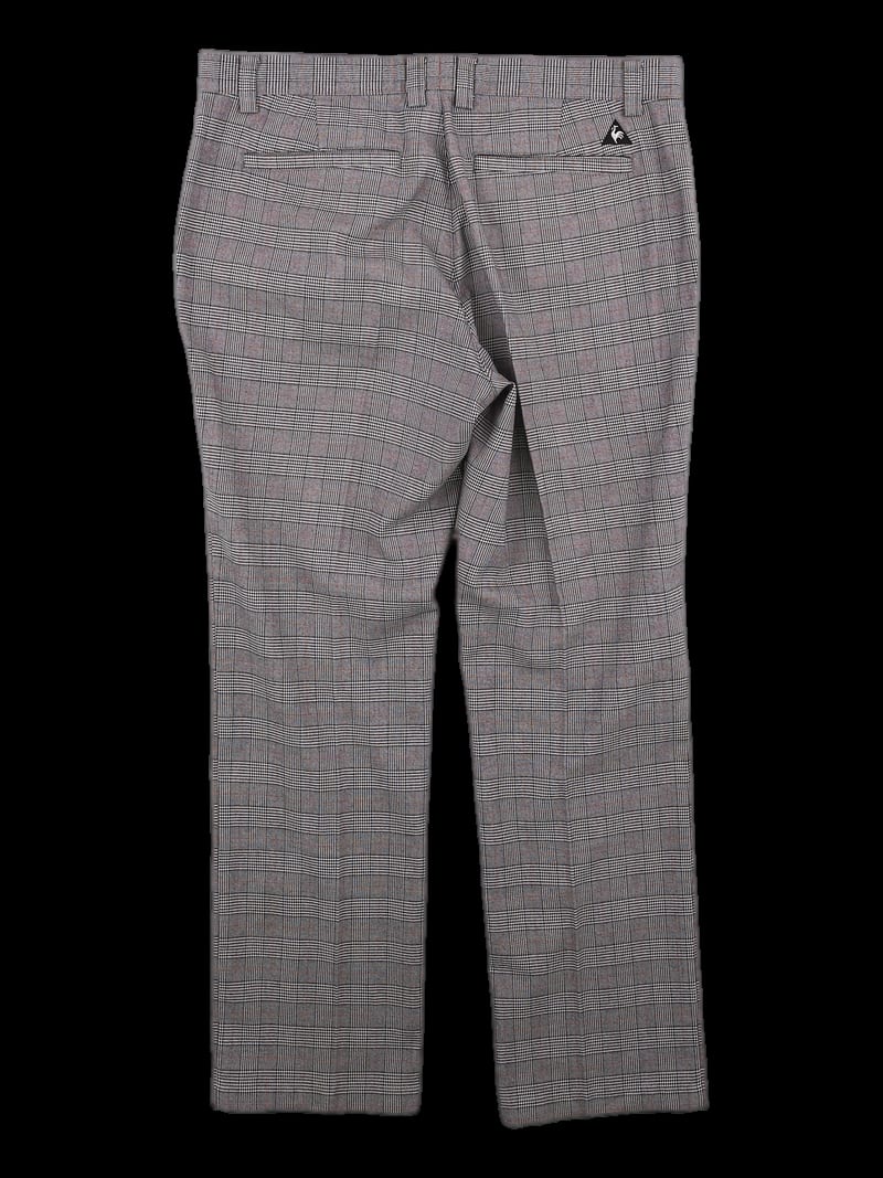 그레이 글렌 체크 스트레이트 핏 긴바지