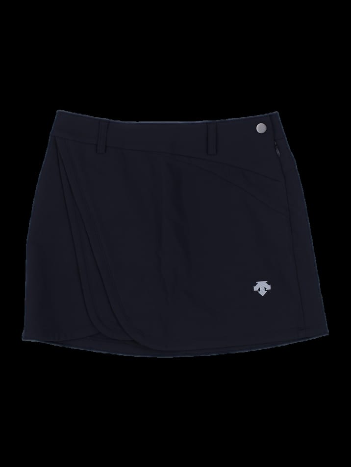 블랙 랩 디자인 A라인 스커트