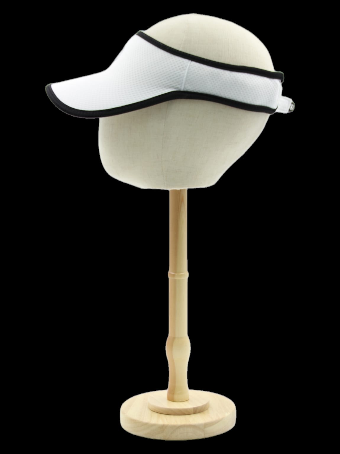 화이트 블랙 배색 매쉬 바이저