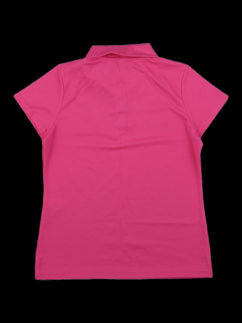 여성 핑크 반팔 카라 티셔츠
