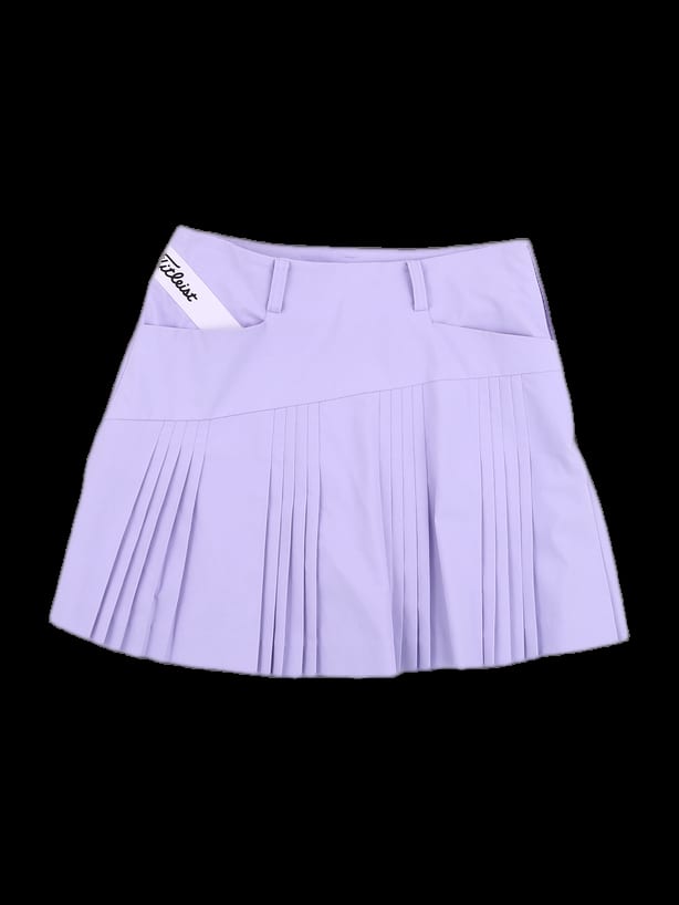 연보라 플리츠 미니 스커트