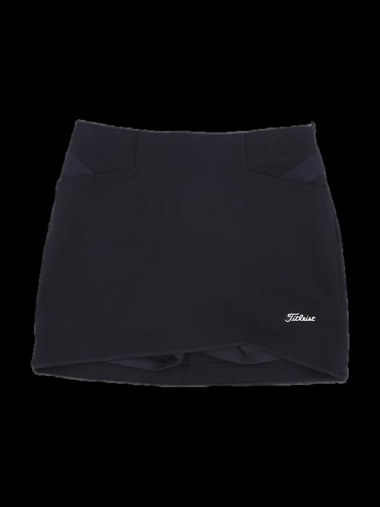 블랙 베이직 로고 큐롯 스커트