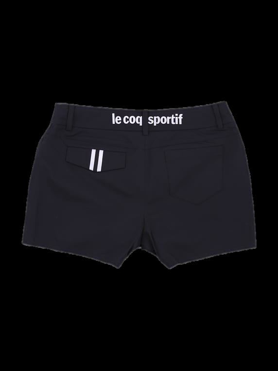 블랙 솔리드 로고 포인트 반바지