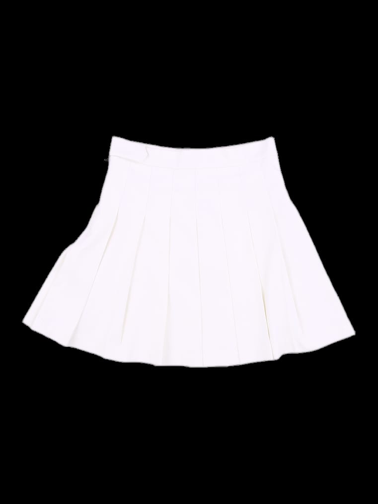 아이보리 플리츠 미니 스커트