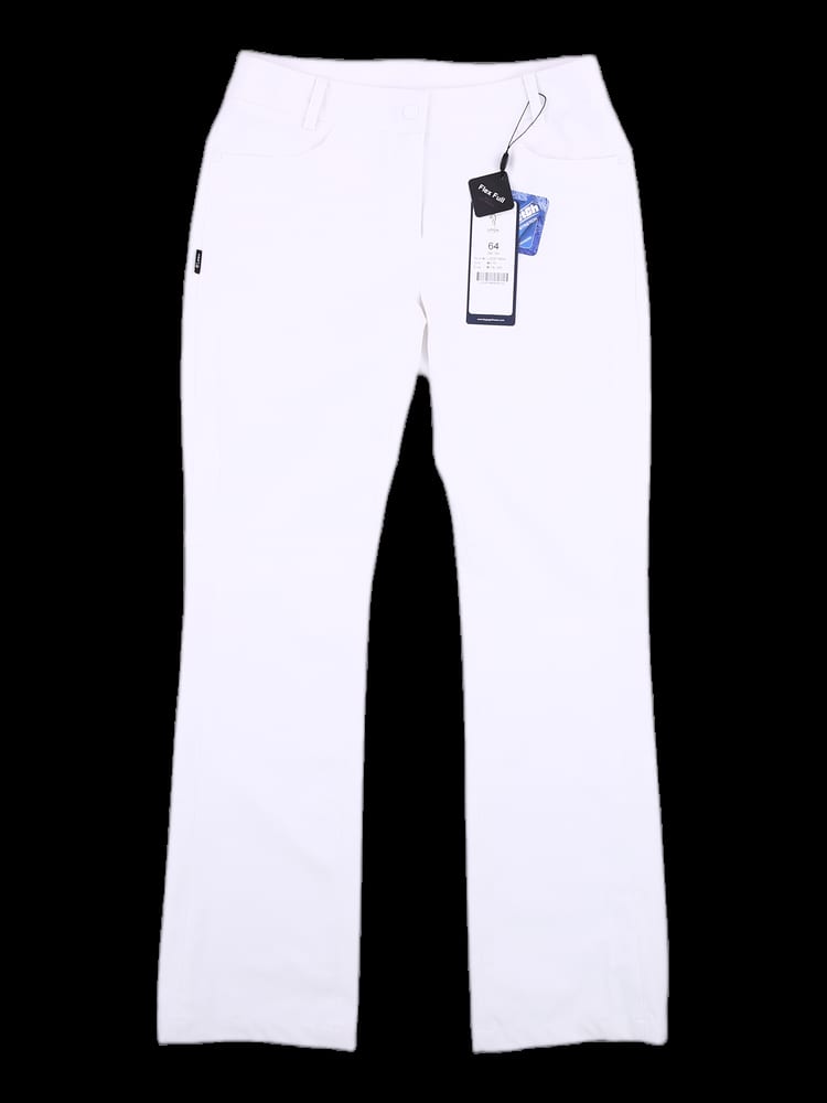 화이트 부츠컷 팬츠