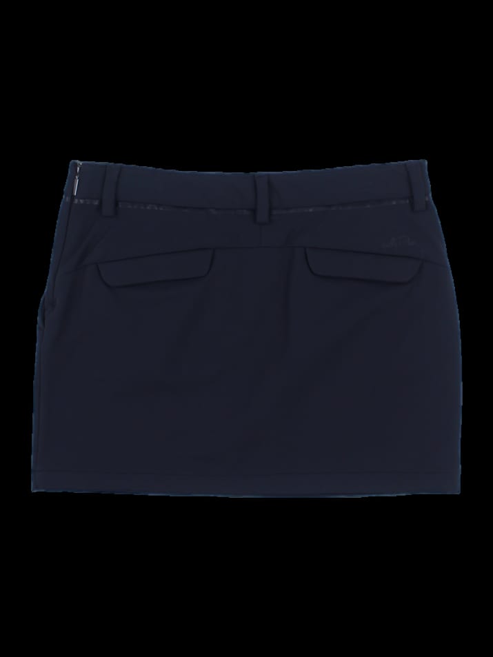 블랙 솔리드 미니 스커트