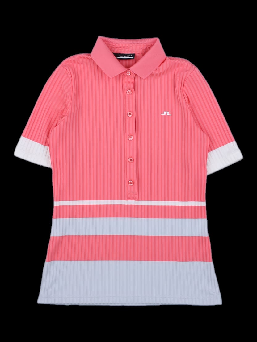 제이린드버그 여성 골프 웨어 핑크 골지 카라티 short-sleeve polo shirt