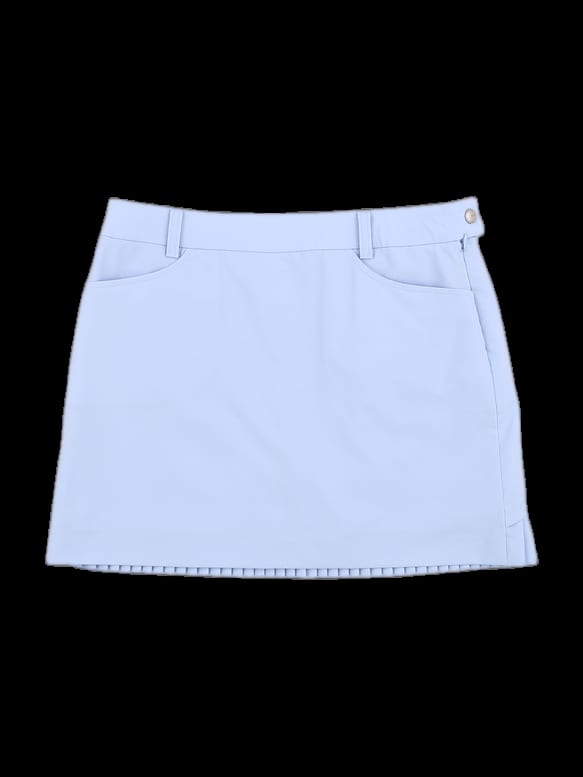 스카이블루 플리츠 헴라인 큐롯 스커트