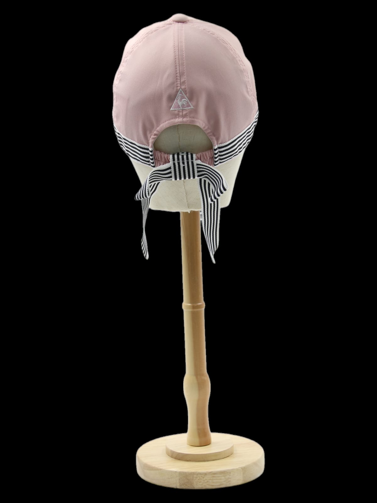 핑크 로고 자수 리본 캡