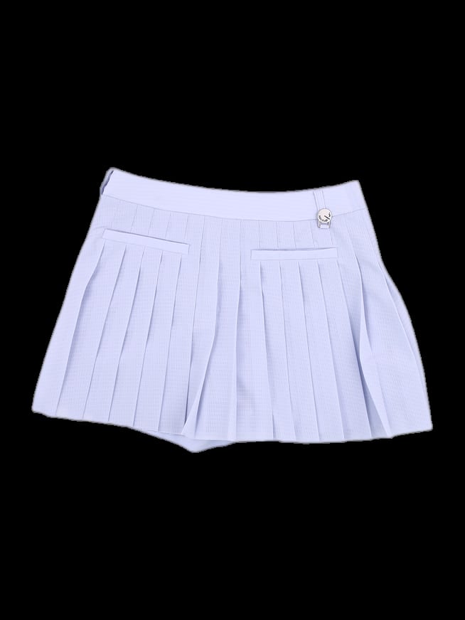 연보라 플리츠 스커트
