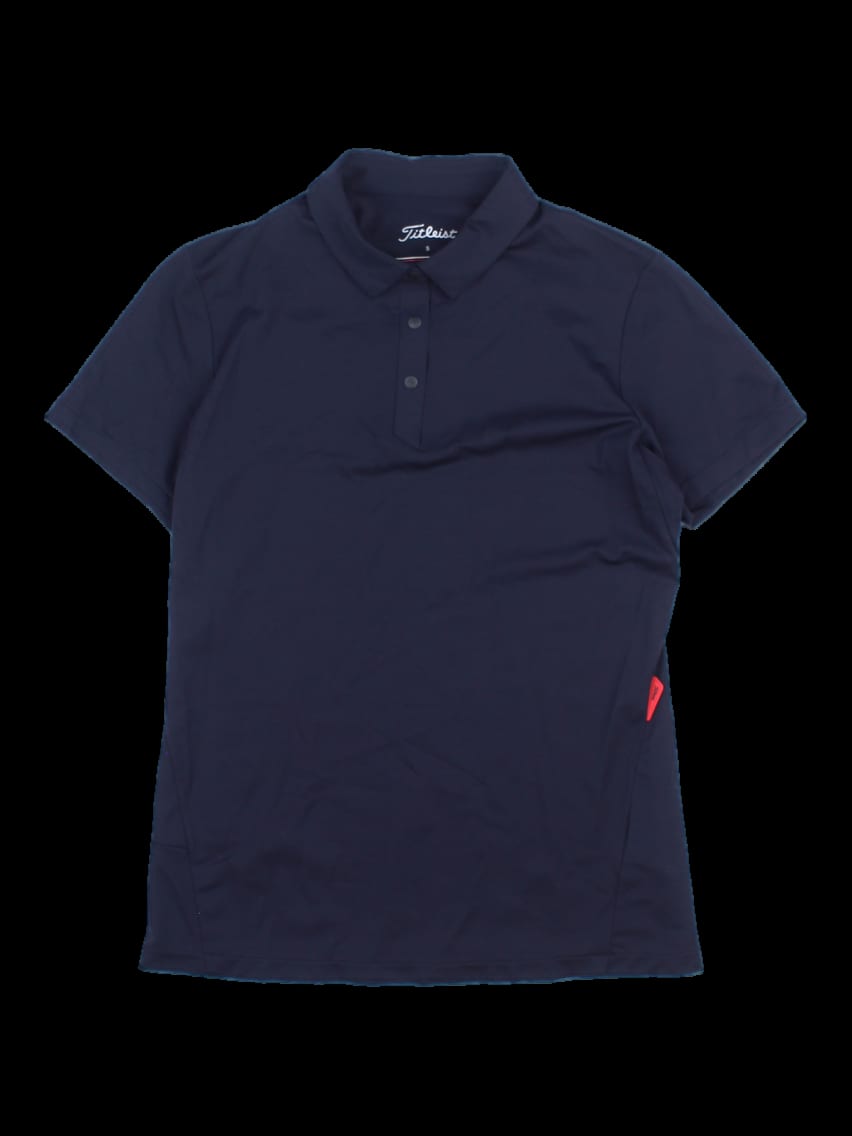 네이비 솔리드 반팔 카라 티셔츠