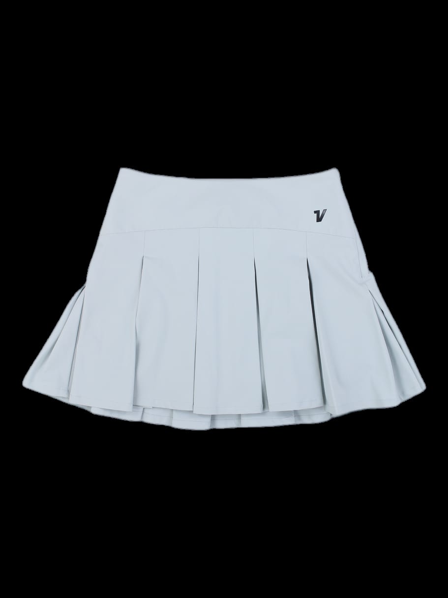 연한 민트 플리츠 미니 스커트