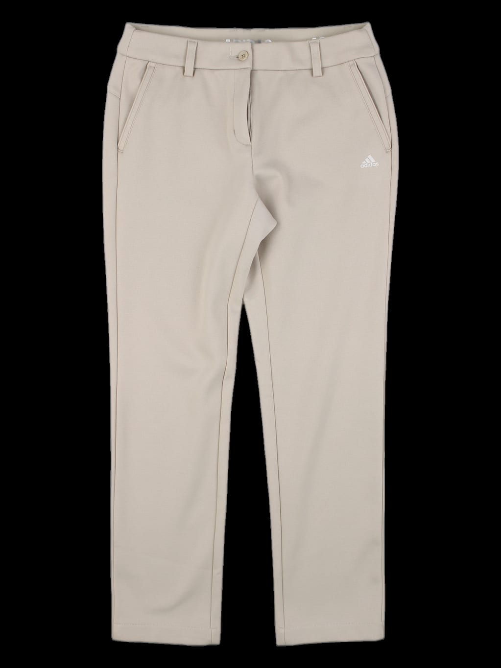 베이지 무지 로고 스트레이트 팬츠