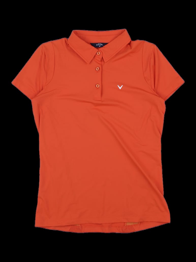 오렌지 반팔 카라 티셔츠
