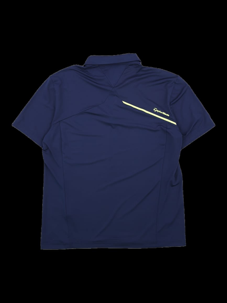 네이비 로고 반팔 카라 티셔츠