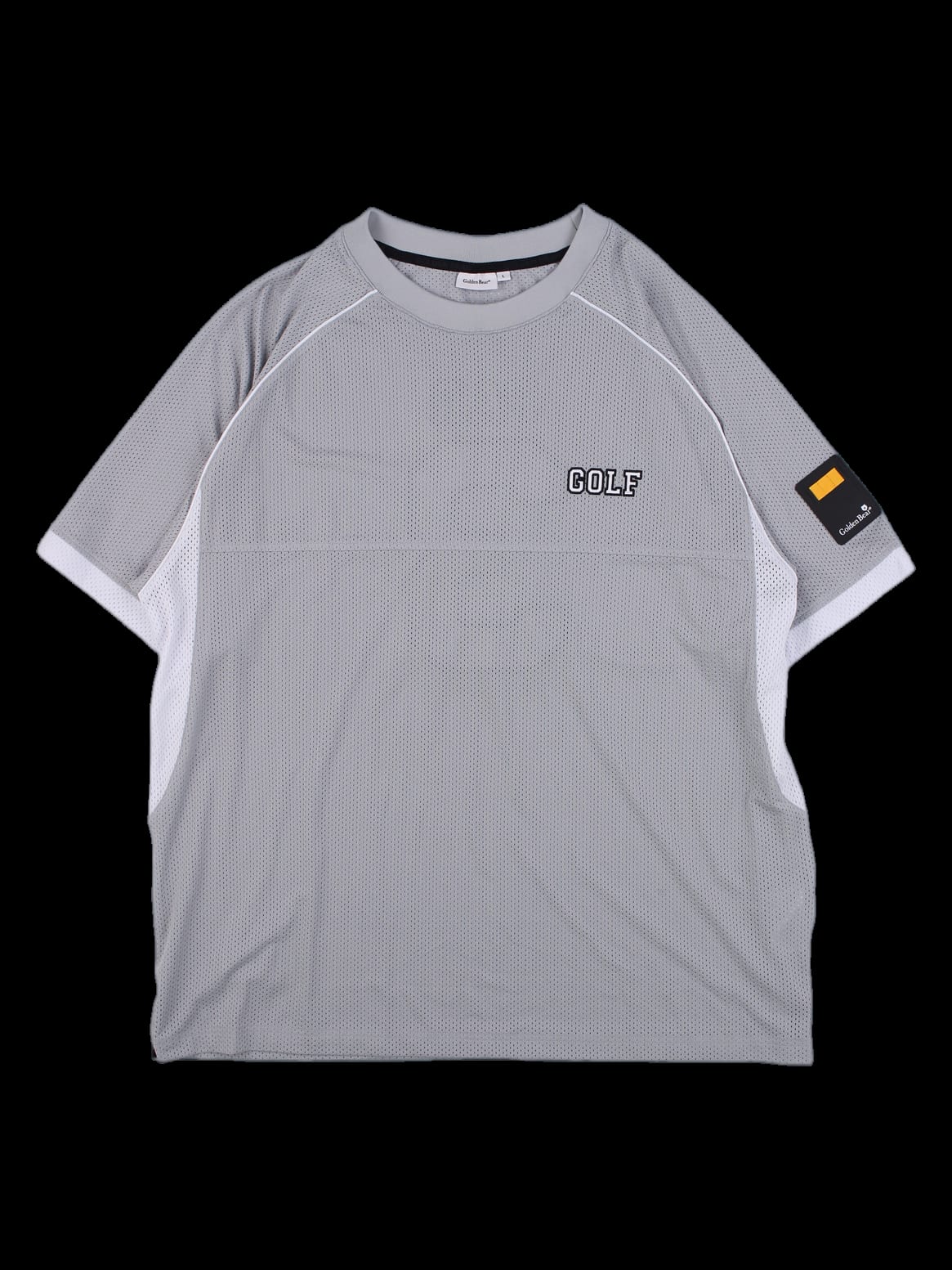 Grey Mesh "GOLF" Short Sleeve T-Shirt with Back Graphic