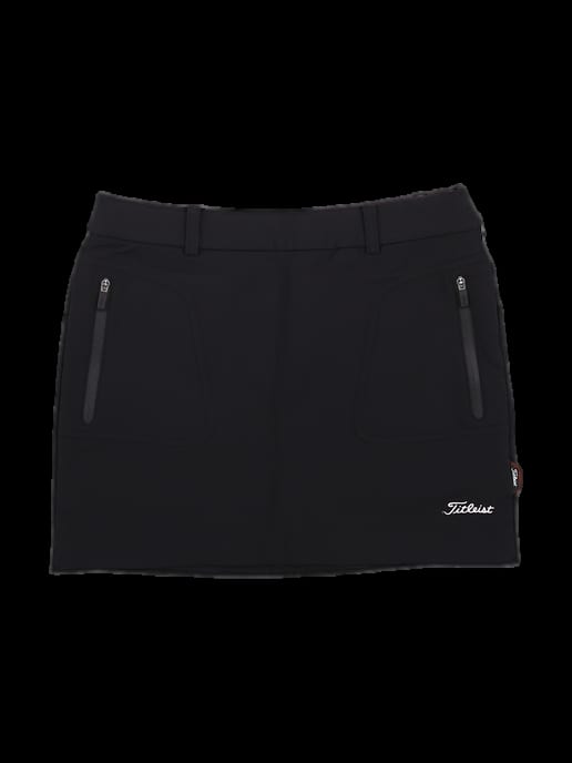 블랙 지퍼 포켓 미니 스커트