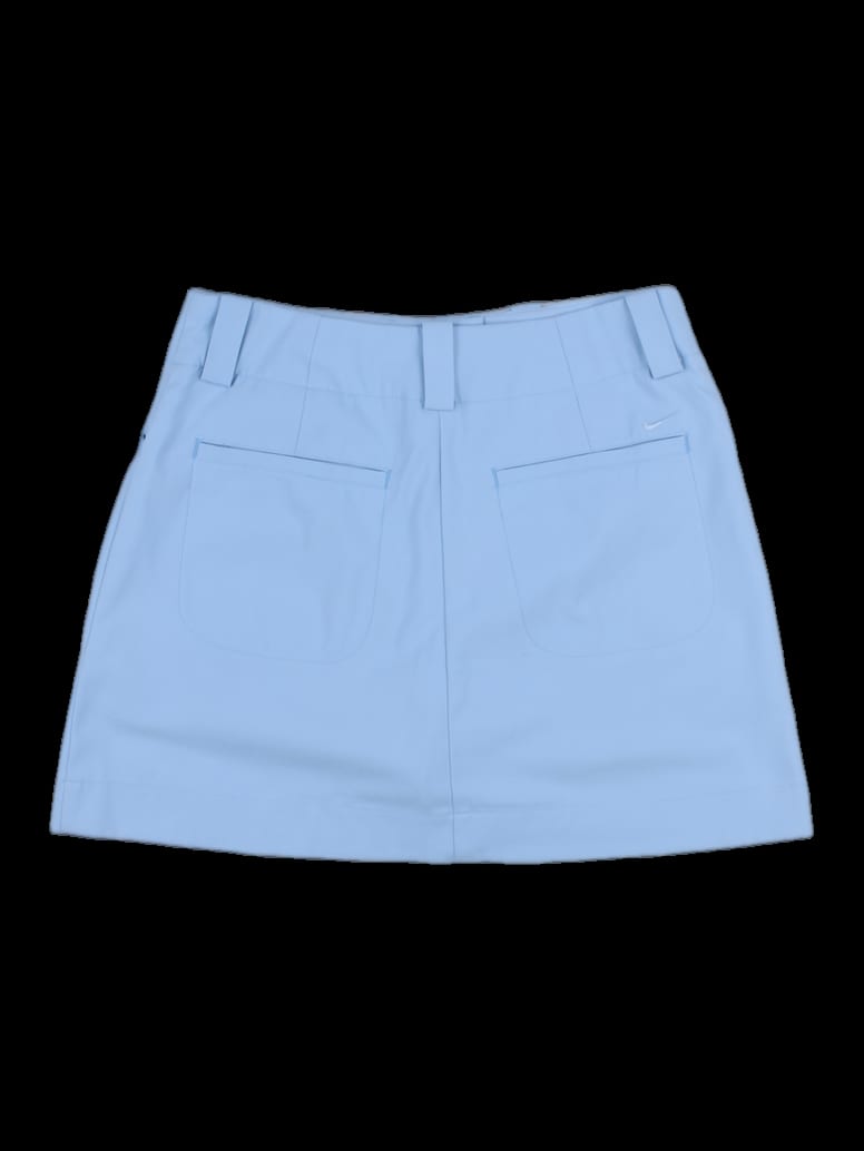 스카이블루 솔리드 미니 스커트