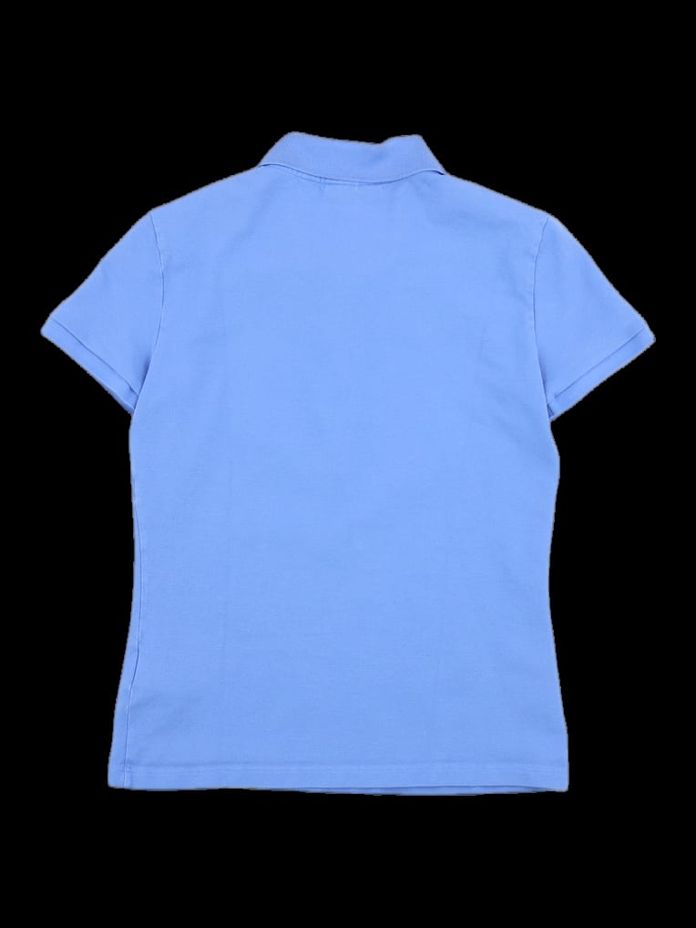 블루 반팔 카라 티셔츠