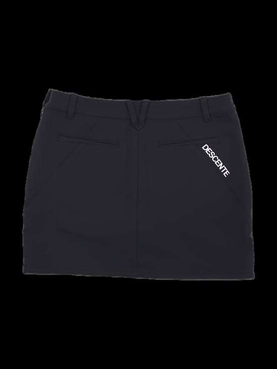 블랙 솔리드 미니 스커트