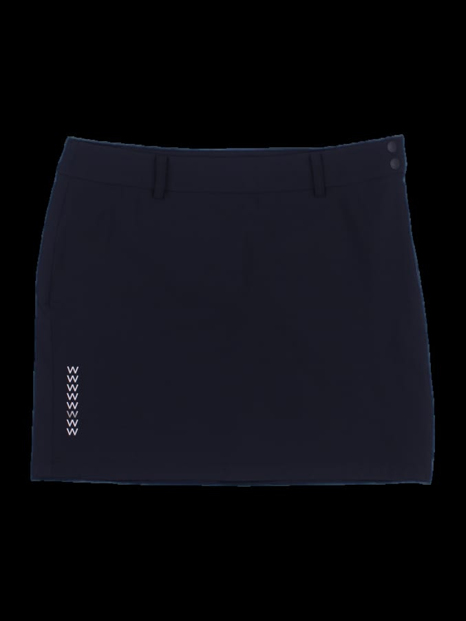 블랙 솔리드 미니 스커트