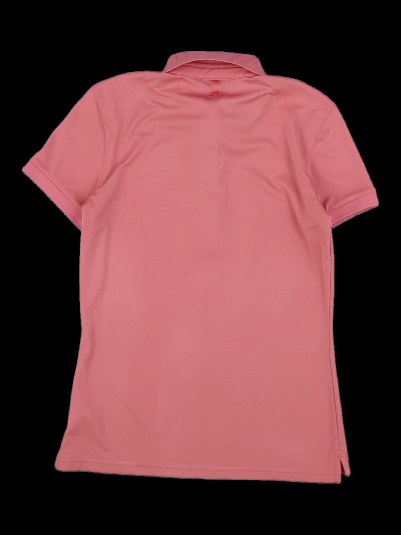 핑크 로고 반팔 카라 티셔츠