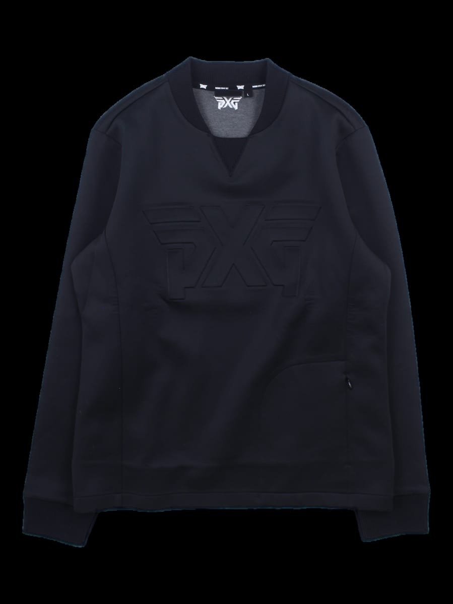 블랙 빅 로고 엠보 긴팔 맨투맨