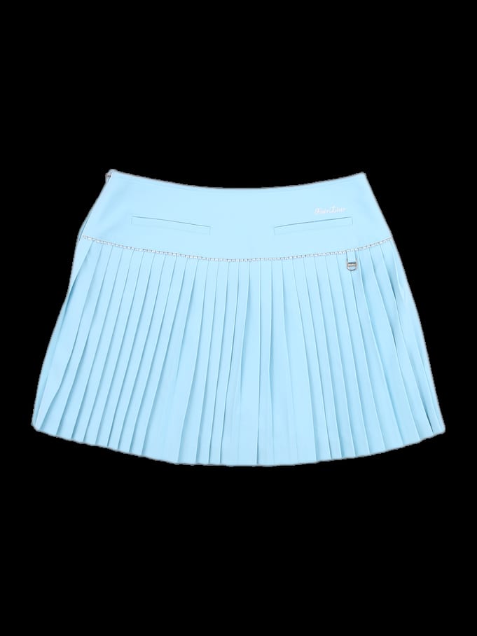 스카이블루 플리츠 큐롯 스커트